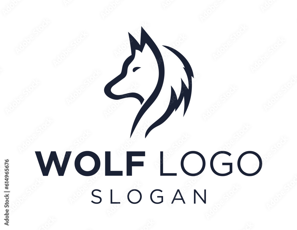 Poster logo about wolf on a white background. created using the coreldraw application.