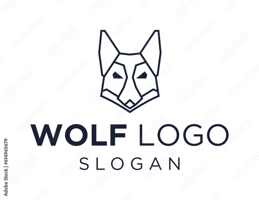 Poster logo about wolf on a white background. created using the coreldraw application.