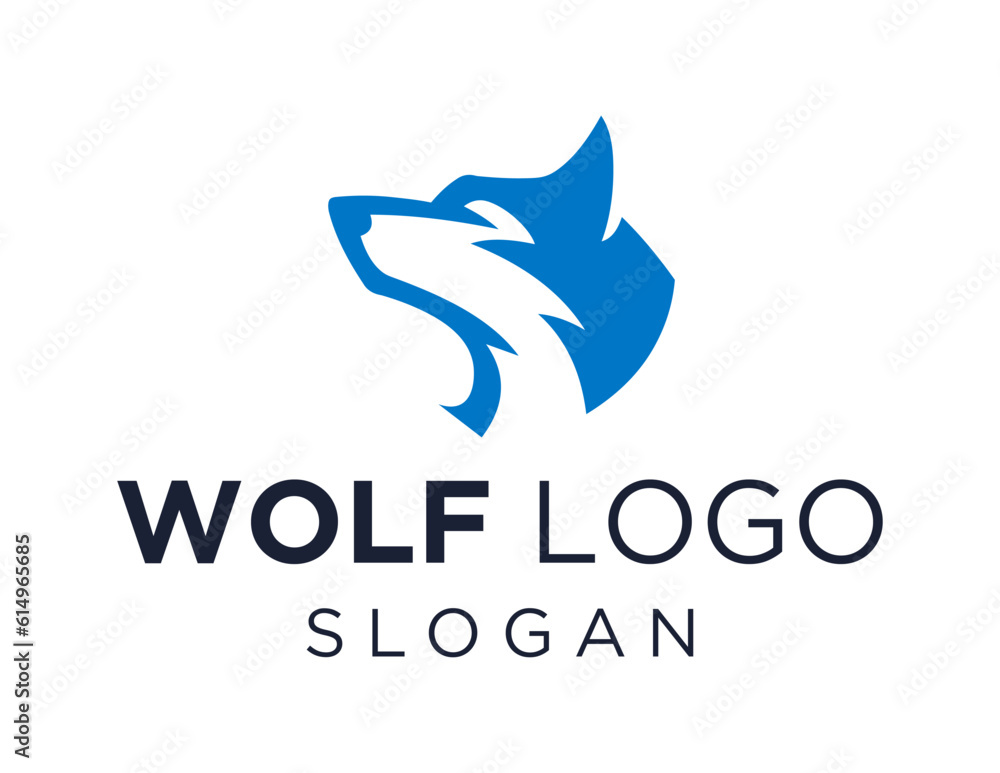 Poster logo about wolf on a white background. created using the coreldraw application.