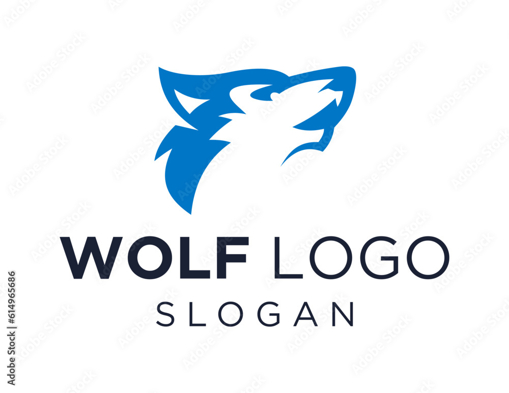 Aufkleber logo about wolf on a white background. created using the coreldraw application.