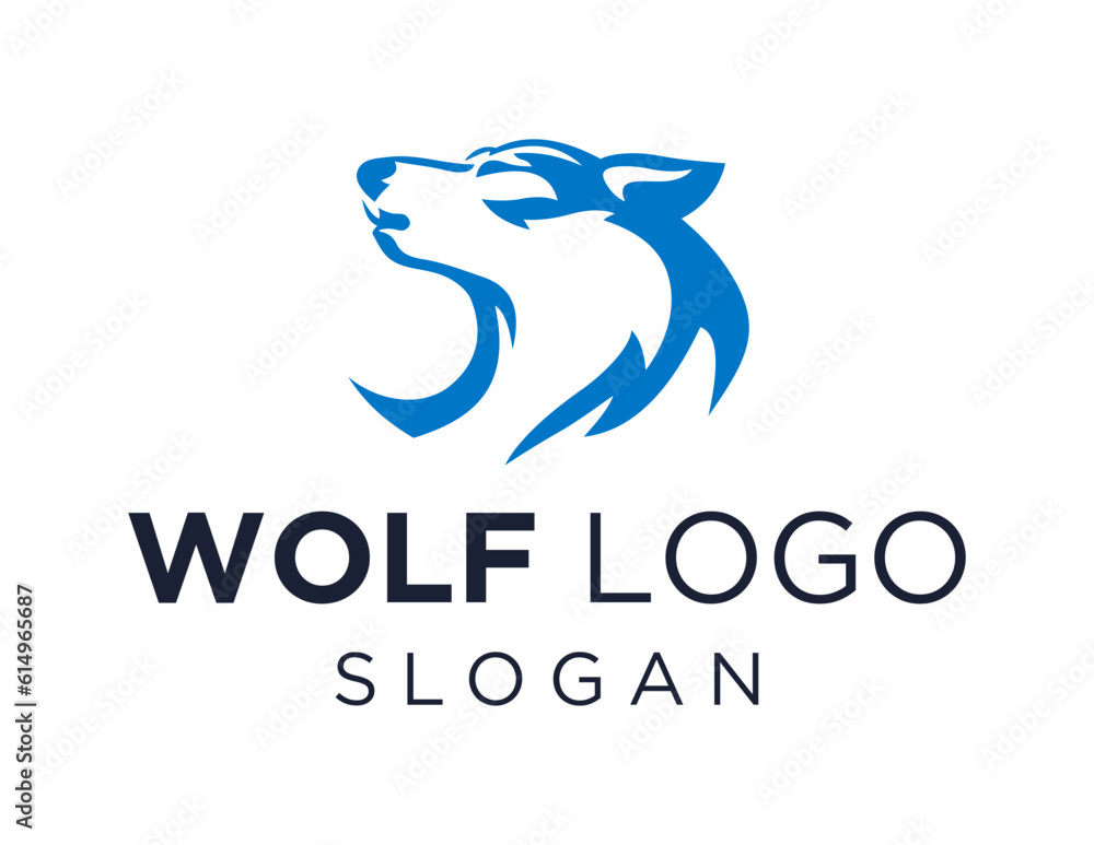 Poster logo about wolf on a white background. created using the coreldraw application.