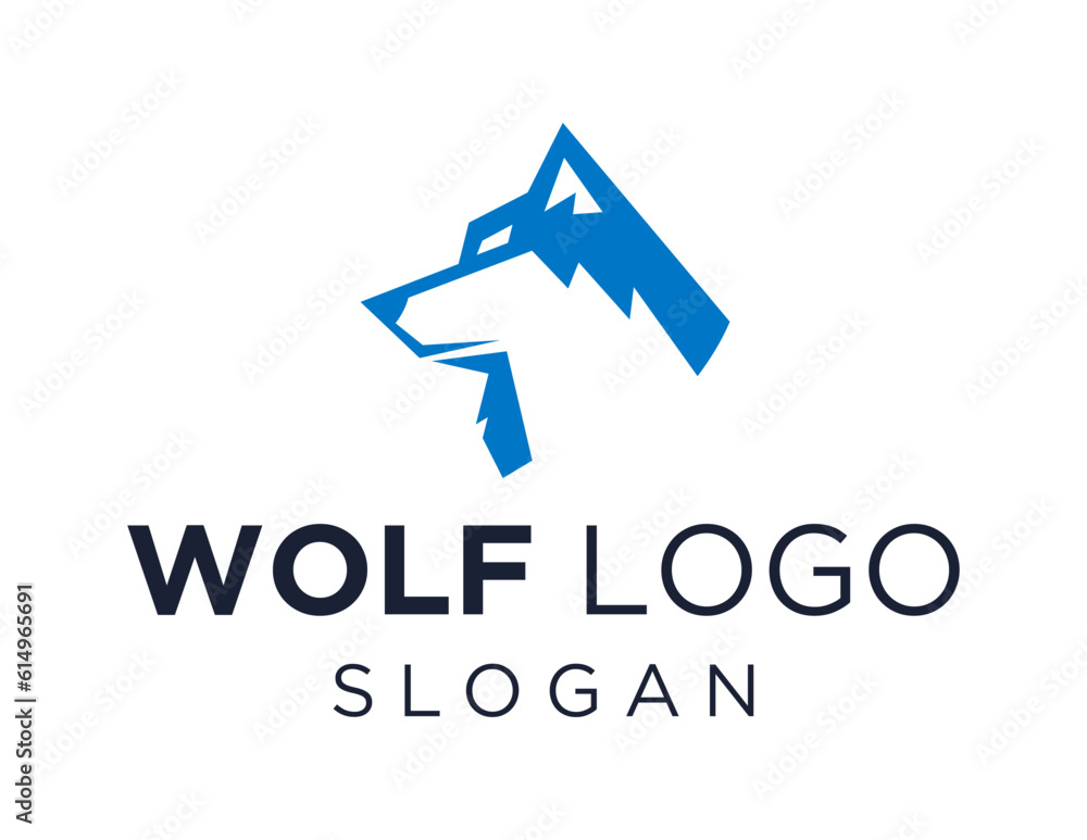 Poster logo about wolf on a white background. created using the coreldraw application.