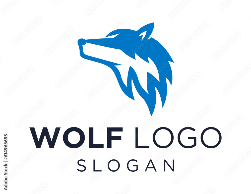 Poster logo about wolf on a white background. created using the coreldraw application.