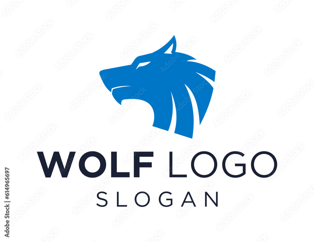 Poster logo about wolf on a white background. created using the coreldraw application.