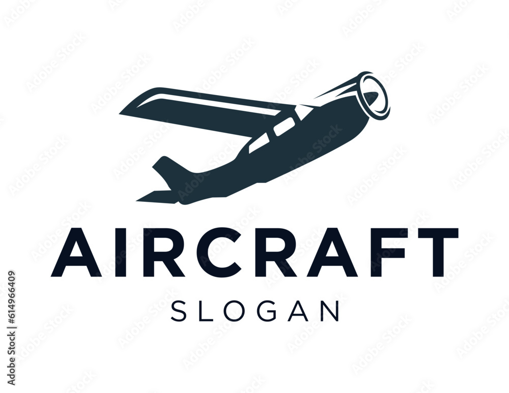 Poster logo about aircraft on a white background. created using the coreldraw application.