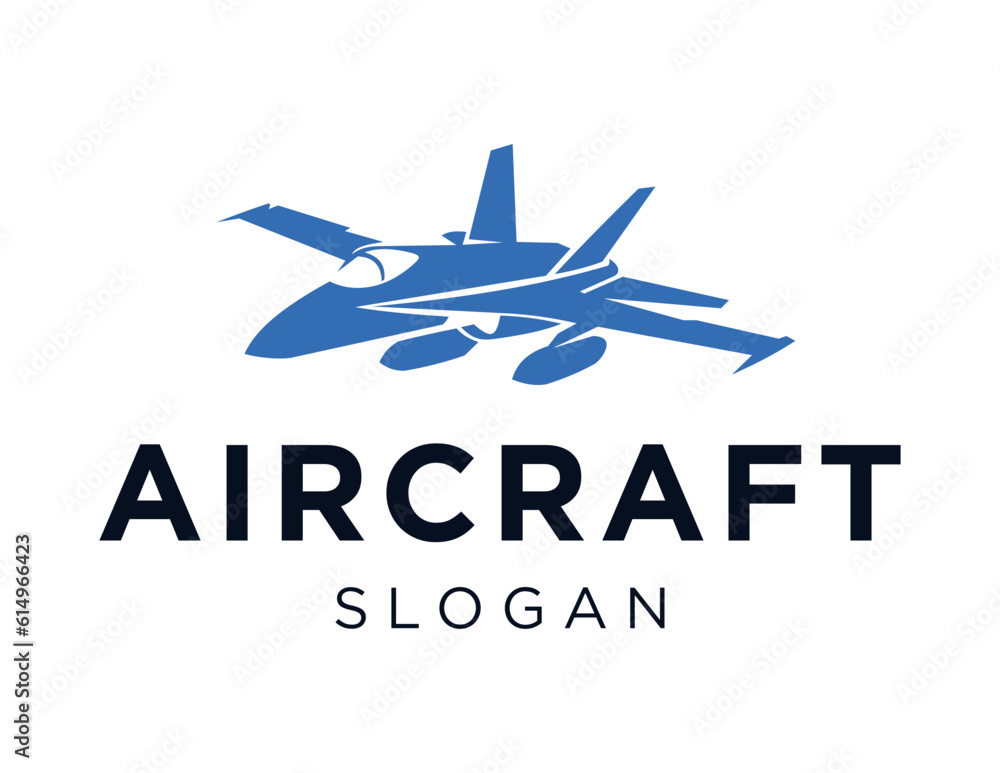 Poster logo about aircraft on a white background. created using the coreldraw application.