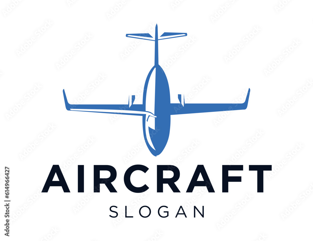 Poster logo about aircraft on a white background. created using the coreldraw application.