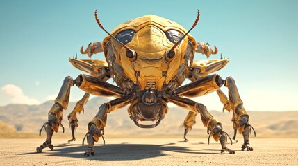 Fototapeta premium metallic insect vehicle generative ai