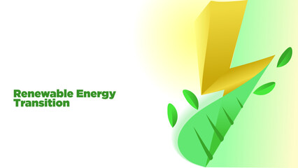 renewable energy transition concept. moern presentation template. vector illustration