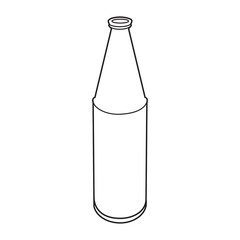 thin bottle line vector illustration