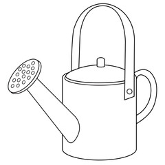 watering can outline vector illustration © A 5