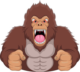 angry gorilla cartoon