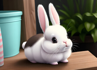 Cute Bunny cartoon character