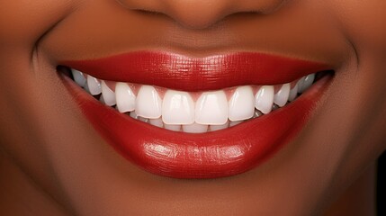 smile showing perfect white teeth
