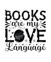 Reading Books Typography t shirt Design SVG Cute File book lover svg design, Book Lover vector, Book Lover sticker, book silhouette clipart