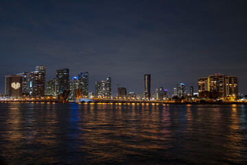 Fototapeta na wymiar Miami downtown, skyline of Miami at hight.