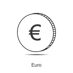 Euro coin icon vector illustration eps 
