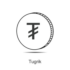 Tugrik coin icon vector illustration eps 