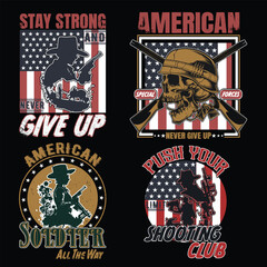 American soldier t-shirt design, Veteran t-shirt design