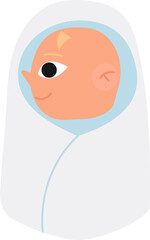 Newborn Infant Baby Flat Illustration
