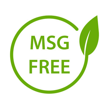 MSG FREE icon vector. Glutamate no added food package sign for your website design, logo, app, UI.illustration