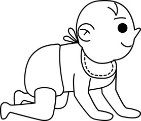 Climbing Baby Newborn Infant Icon