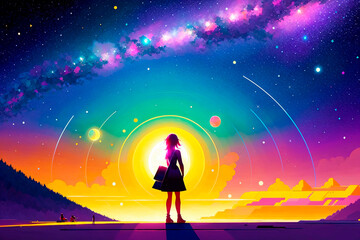 Obraz premium Generative concept art illustration. Generative ai.