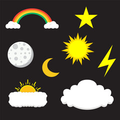 weather icon vector in minimalistic style