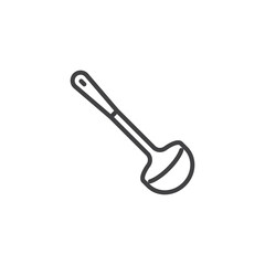 Soup ladle line icon