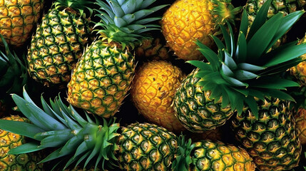 pineapple background collection of healthy food fruit and vegetables, natural background of fresh sweet pineapple representing concept of organic fruit, healthy eating, fresh ingredient