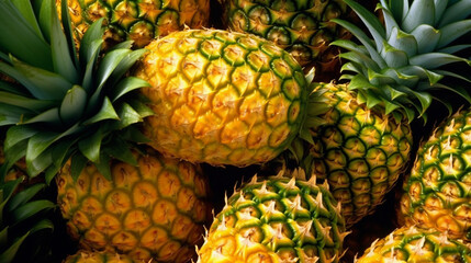 pineapple background collection of healthy food fruit and vegetables, natural background of fresh sweet pineapple representing concept of organic fruit, healthy eating, fresh ingredient