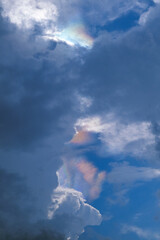 Vibrant Iridescence in Cloudy Skies