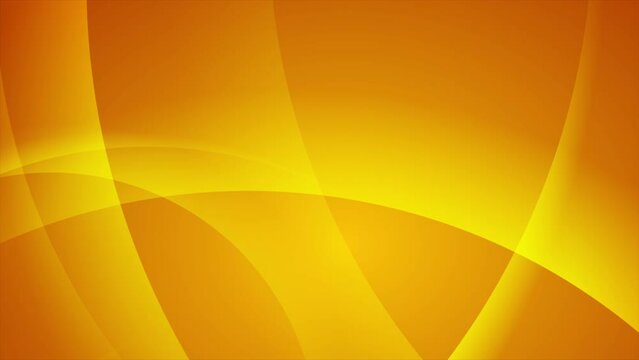 Bright orange smooth glossy waves abstract minimal background. Seamless looping motion design. Video animation Ultra HD 4K 3840x2160