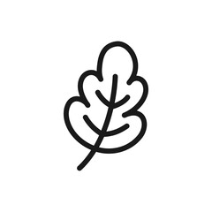 Cute doodle leaf icon vector illustration. Hand drawn vector illustration for coloring page and art books for adults and kids.