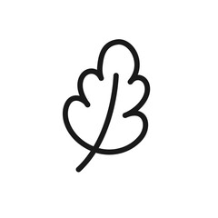 Cute doodle leaf icon vector illustration. Hand drawn vector illustration for coloring page and art books for adults and kids.