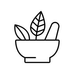 Herb in mortar icon