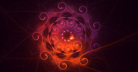 3D rendering abstract technology fractal background