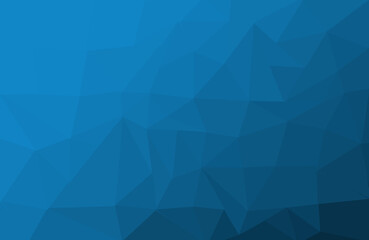 Obraz premium Abstract low poly blue color triangle shape background 