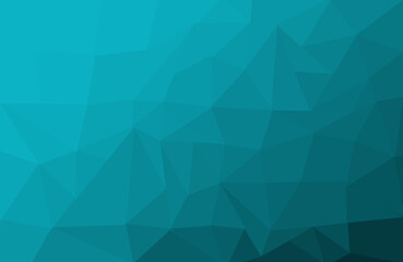 Fototapeta premium Abstract low poly cyan color digital background 