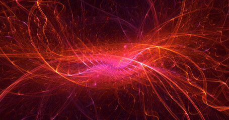 3D rendering abstract colorful fractal light background