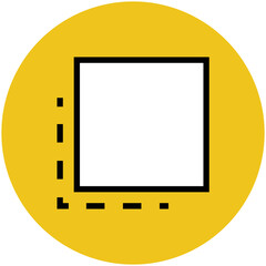 Flat trendy icon of rectangle tool 