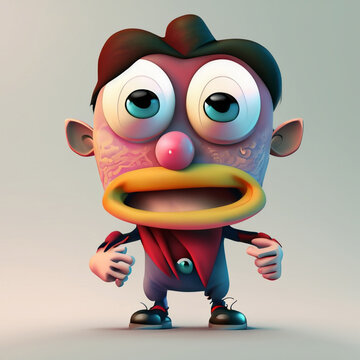 3D Funny Cartoon Character