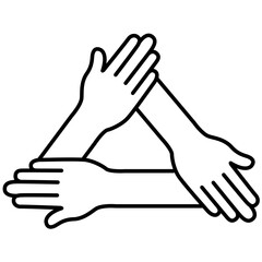 Teamwork hand icon