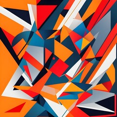  An abstract vector artwork featuring intersecting lines, geometric shapes, and vibrant colors. This visually striking design can be applied to t-shirts and used as smartphone and laptop skins. 