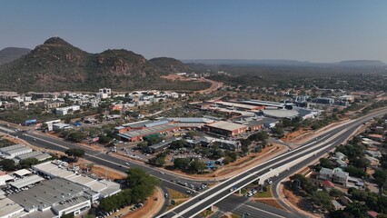 Aerial of Game City shopping centre in Gaborone, Botswana, Africa