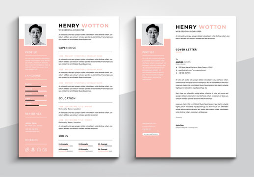 Simple Clean Resume Design Layout