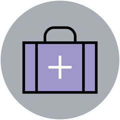 An icon of briefcase flat design 