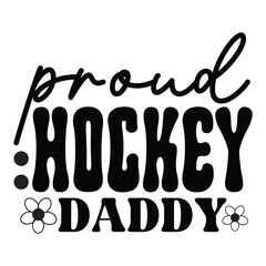 Proud hockey daddy Retro SVG