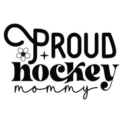 Proud hockey mommy Retro SVG