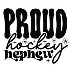 Proud hockey nephew Retro SVG